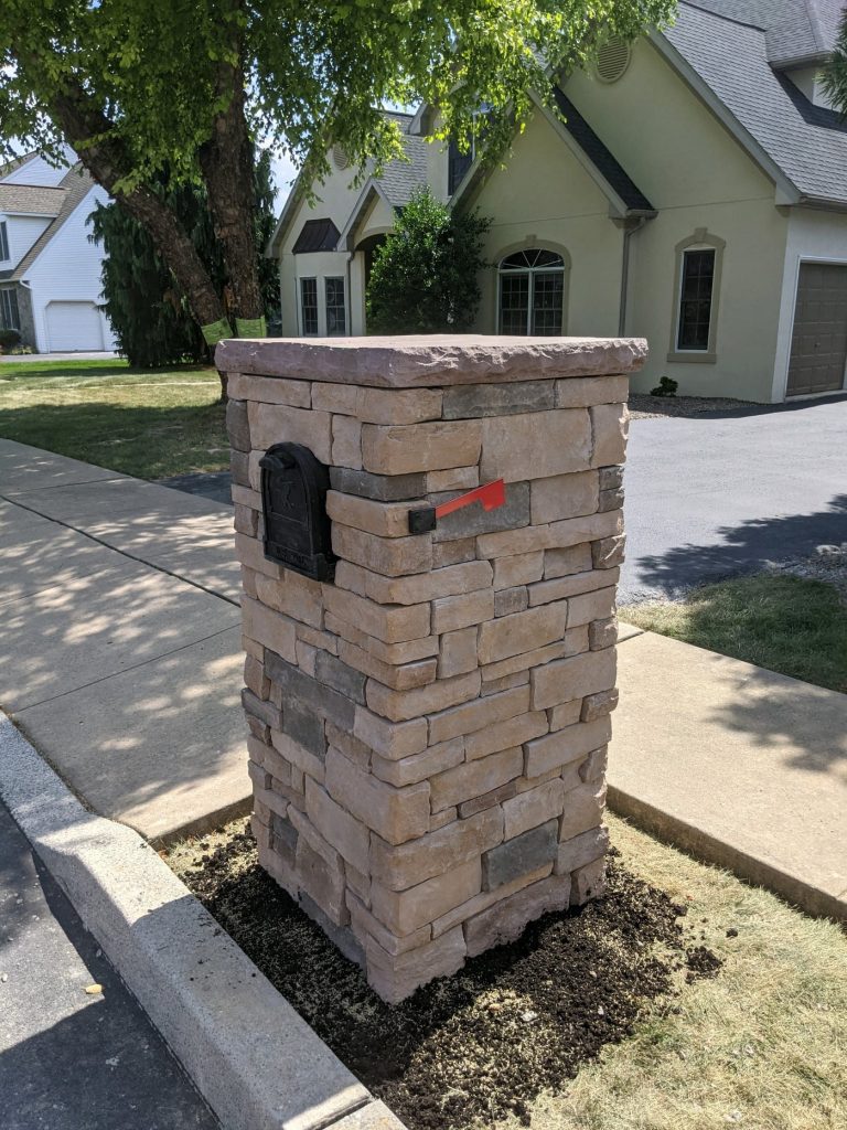 natural paver stone mailbox