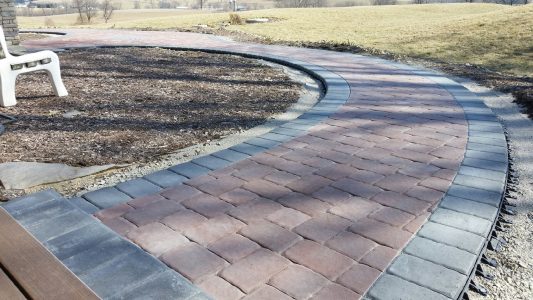 Olde Town Cobble Walkway with Compass