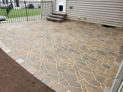 stone mosaic patio