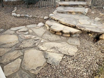 Natural Stone Walkway built by a hardscaper in Wyomissing PA.