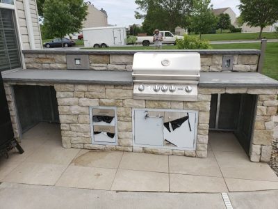 Custom built outdoor grill and bar area - Reading PA