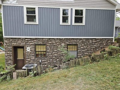 stone veneer basement siding