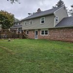 brick house backyard before