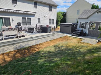 one day patio and walkway project