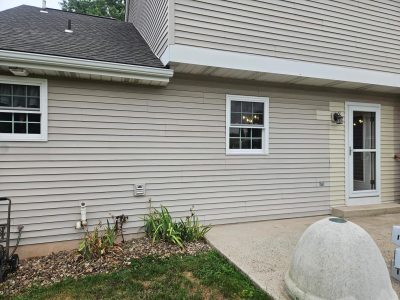 old plain siding on a home